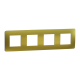 Cover frame, Unica Studio Metal, 4 gangs, gold