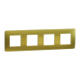 Cover frame, Unica Studio Metal, 4 gangs, gold