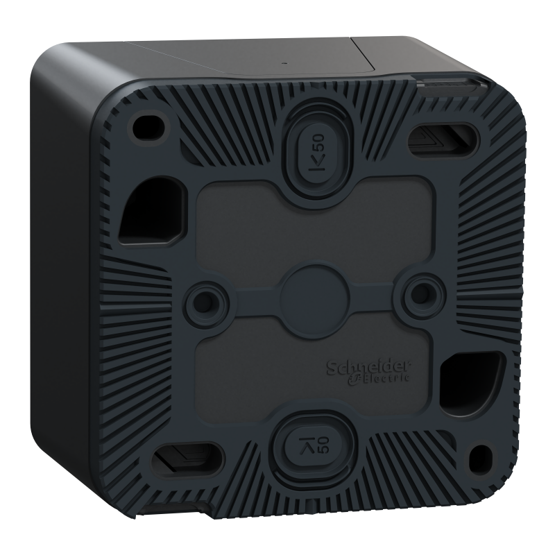 Кнопковий вимикач у зборі IP55 Mureva Styl, для поверхневого монтажу, чорний