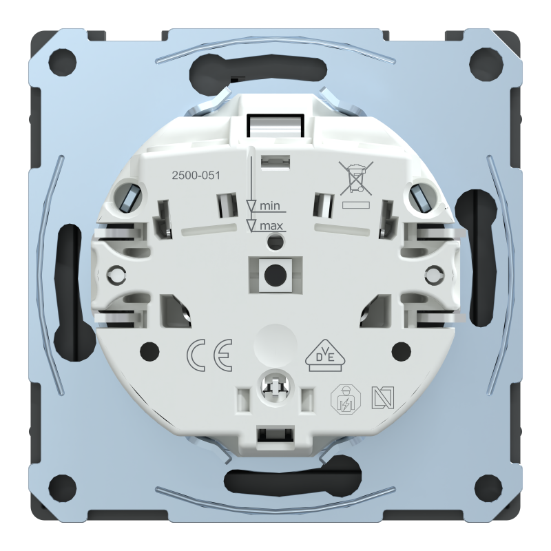 D-Life РОЗЕТКА з/к і кришкою IP44 АНТРАЦИТ