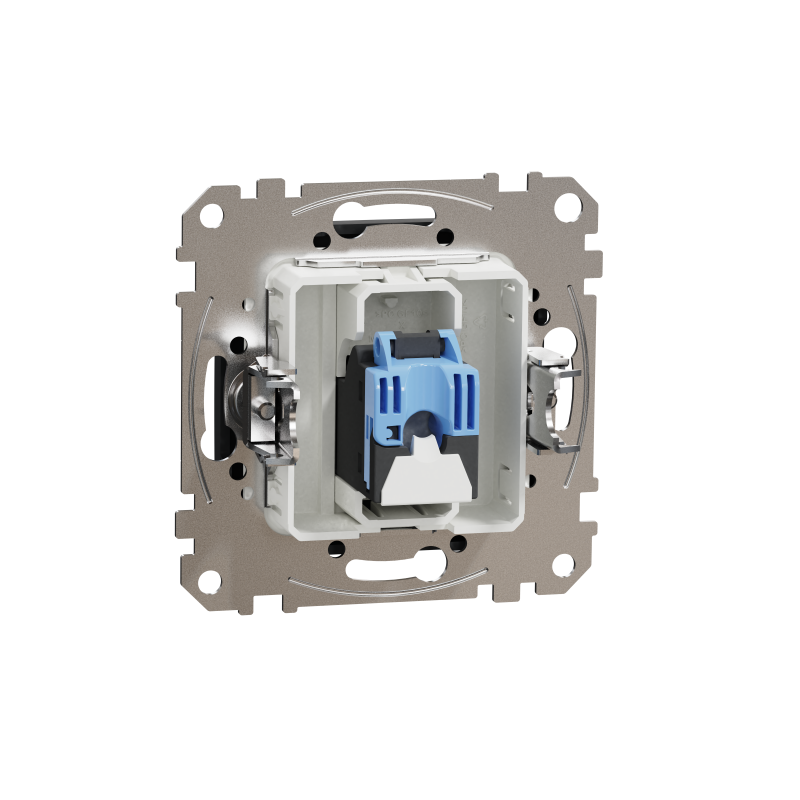 Комп'ютерна розетка, RJ45 CAT6 UTP, Чорна, Sedna Design