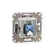 Комп'ютерна розетка, RJ45 CAT6 UTP, Чорна, Sedna Design