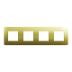 Cover frame, Unica Studio Metal, 4 gangs, gold