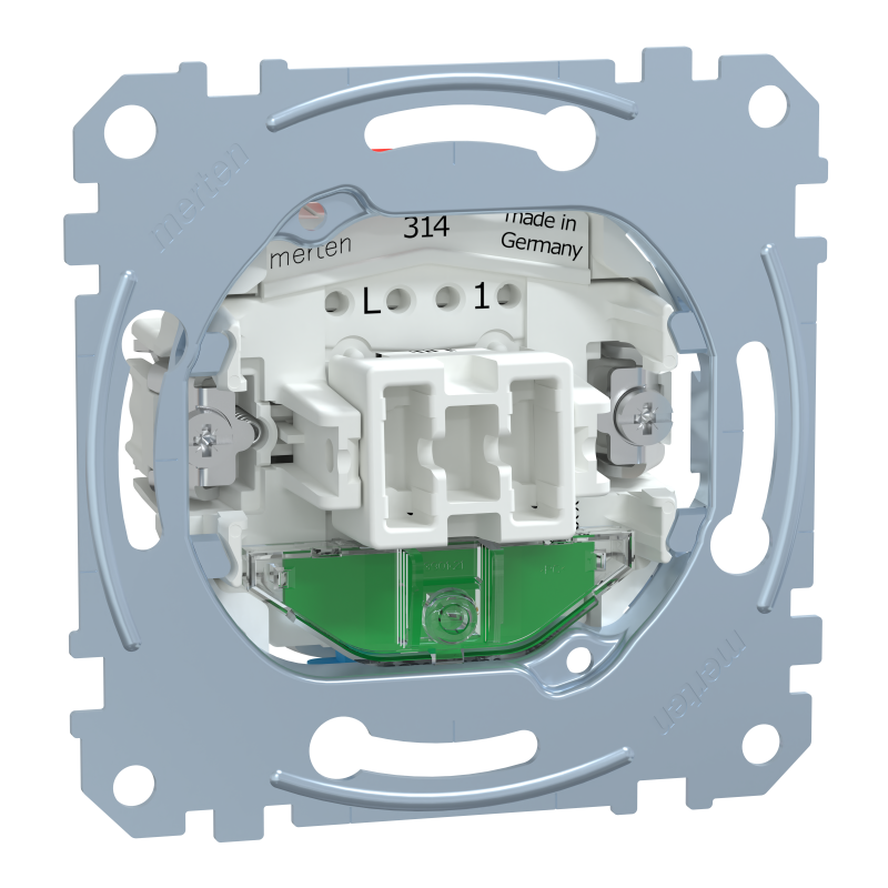 Механізм 1-клавішного перемикача 1 полюс з індикацією 16AX