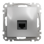 Комп'ютерна розетка, RJ45 CAT6 UTP, Алюміній, Sedna Design