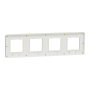 Cover frame, Unica Studio Metal, 4 gangs, gold