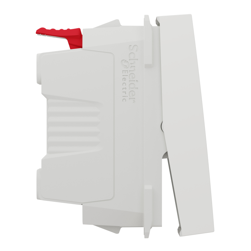 Вимикач 1-клавішний схема 1, 10А, 1 модуль білий