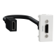 Розетка HDMI, 1 модуль білий