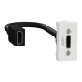 Розетка HDMI, 1 модуль білий