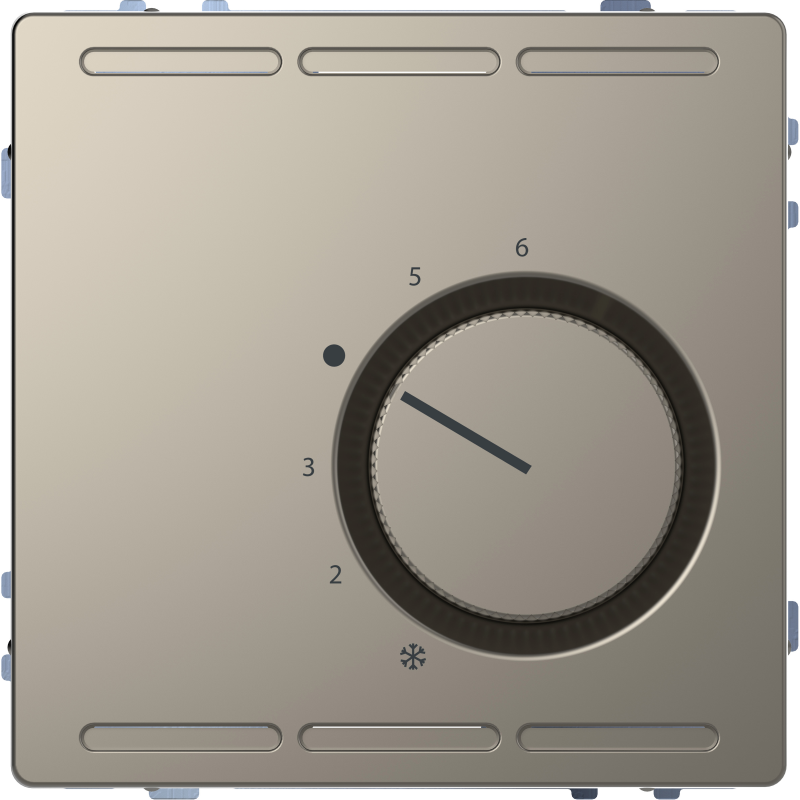 Кімнатний терморегулятор з перемикачем SysD нікель