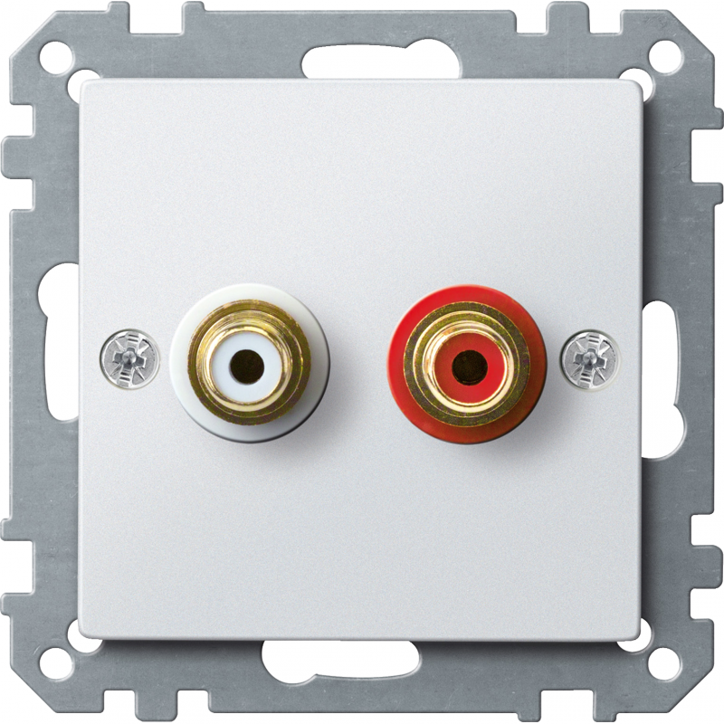 Механізм аудіорозетки RCA SysM полярно-білий