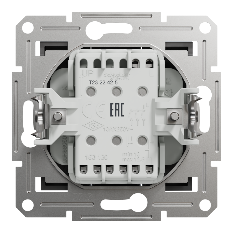 ВИМИКАЧ ТРЬОХКЛАВІШНИЙ АНТРАЦИТ ASFORA