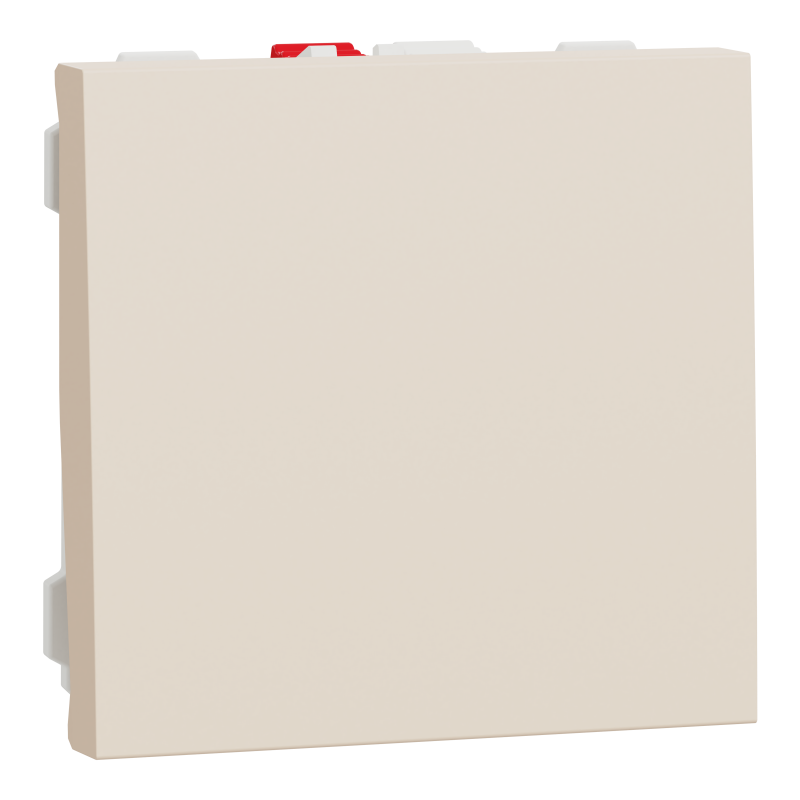 Вимикач 1-клавішний, 10А, 2 модулі бежевий Unica New Studio
