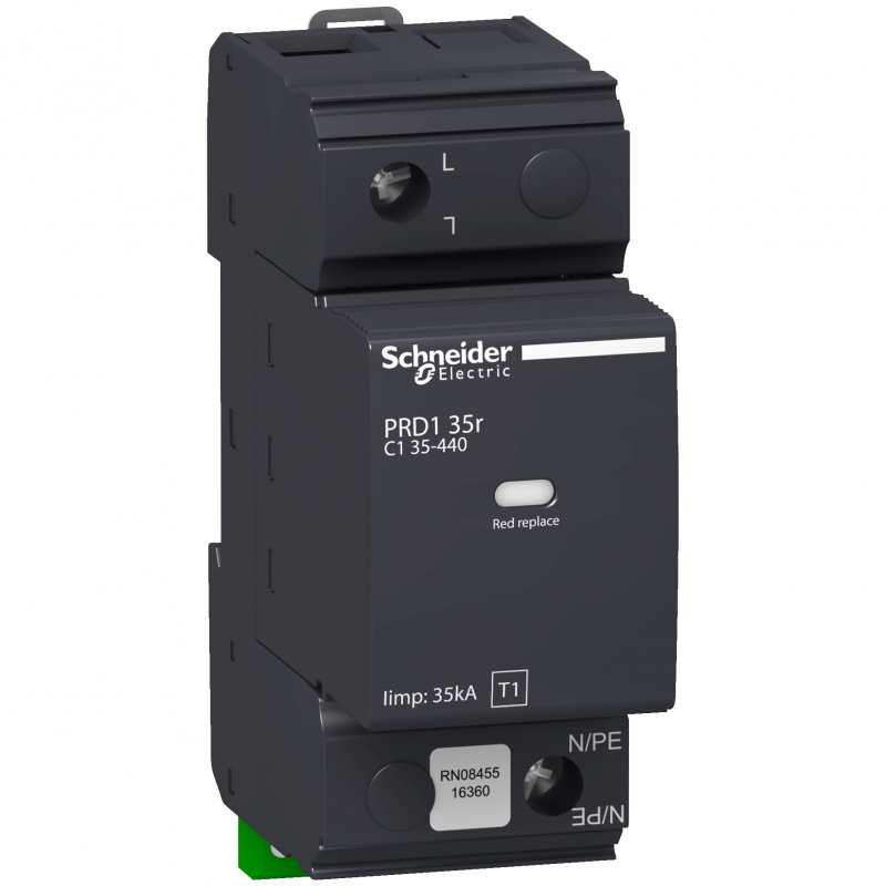PRD135r modular surge arrester - 1 pole - 440V - with remote transfer