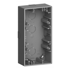 Двопостова коробка для відкритого монтажу MERTEN D-Life, антрацит