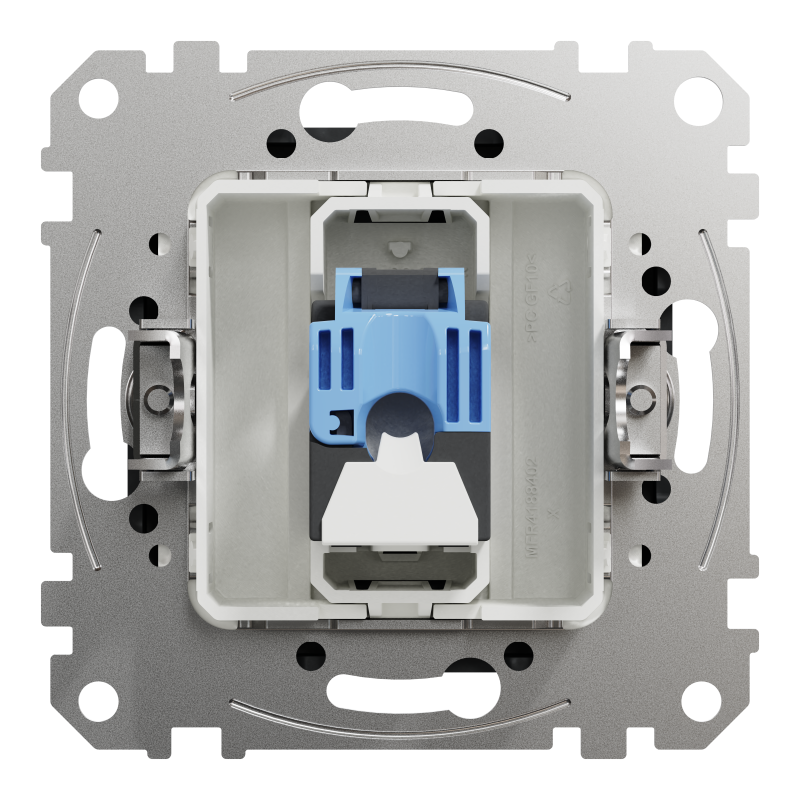 Комп'ютерна розетка, RJ45 CAT6 UTP, Чорна, Sedna Design