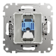 Комп'ютерна розетка, RJ45 CAT6 UTP, Чорна, Sedna Design