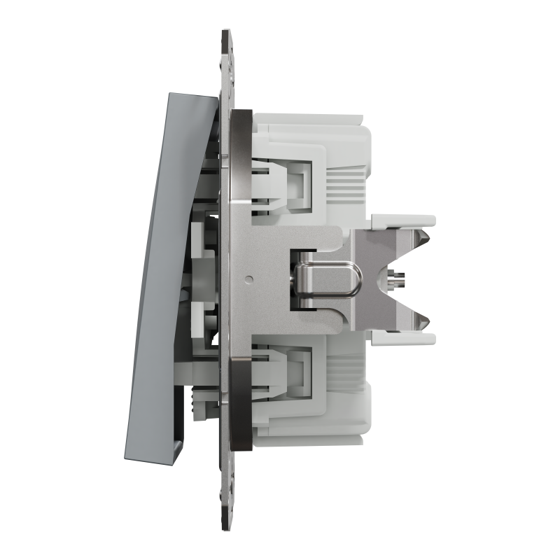 КНОПКОВИЙ ВИМИКАЧ, САМОЗАЖИМНИЙ, ASFORA СТАЛЬ