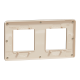 Cover frame, Unica Studio Metal, 2 gang, 2 x 2 modules, bronze or beige