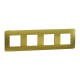 Cover frame, Unica Studio Metal, 4 gangs, gold