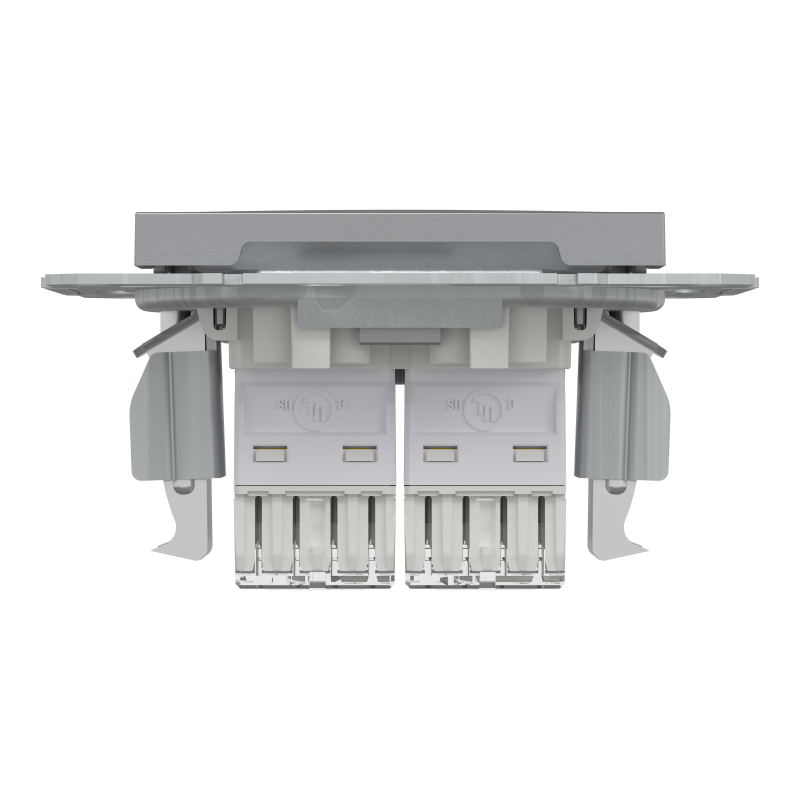 РОЗЕТКА КОМП'ЮТЕРНА RJ45 UTP КАТ. 5Е ПОДВІЙНА ASFORA СТАЛЬ