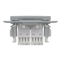 РОЗЕТКА КОМП'ЮТЕРНА RJ45 UTP КАТ. 5Е ПОДВІЙНА ASFORA СТАЛЬ