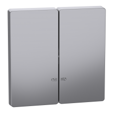 Накладка 2-клавішного вимикача з вікн для підсв SysD нержавіюча сталь