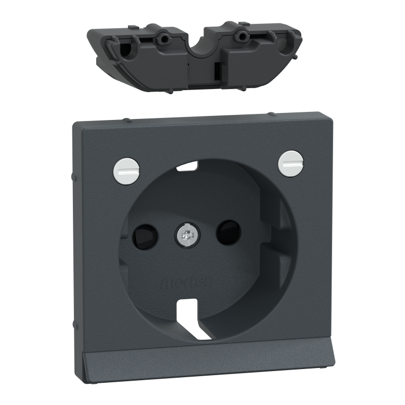 Накладка для розетки з заземленням з модулем підсв SysM антрацит