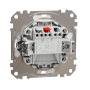 Одноклавішний вимикач, 10АX, IP44, алюміній, Sedna Design & Elements