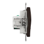Подвійна комп'ютерна розетка RJ45 CAT 5E UTP, Венге Sedna Elements