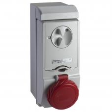 Unika interlocked socket - 32 A - 3P + E - 380...415 V AC - IP65 - wall