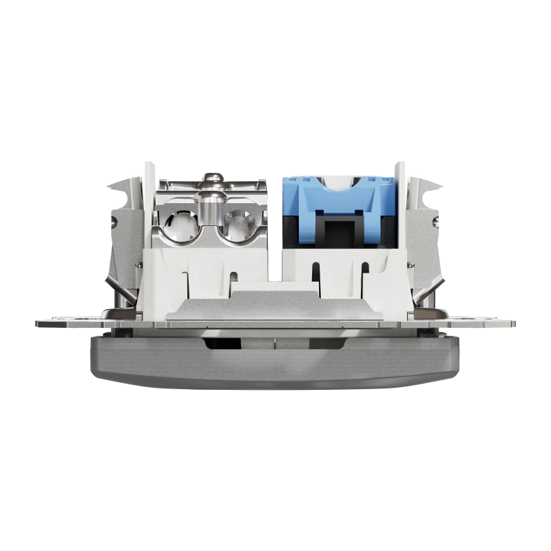 Розетка RJ45 категорія 6 UTP -TV Алюміній Sedna Design