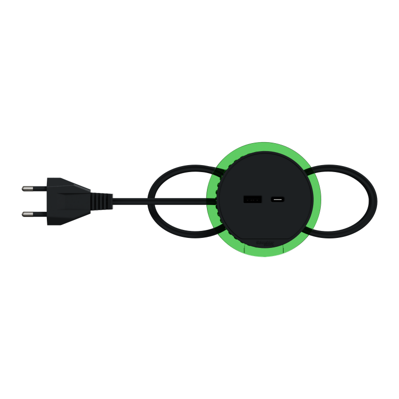 Unica system+, Настільний блок XS з USB типу A та USB типу C, антрацит