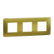 Cover frame, Unica Studio Metal, 3 gangs, gold