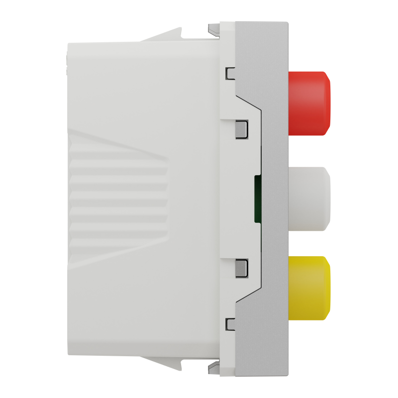 Розетка 3 RCA, 1 модуль алюміній
