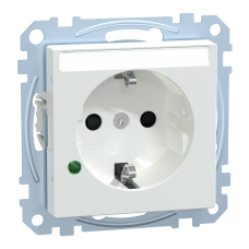 Розетка з заз зі штор місц для марк та зах від перен 16А SysM активно-білий гл