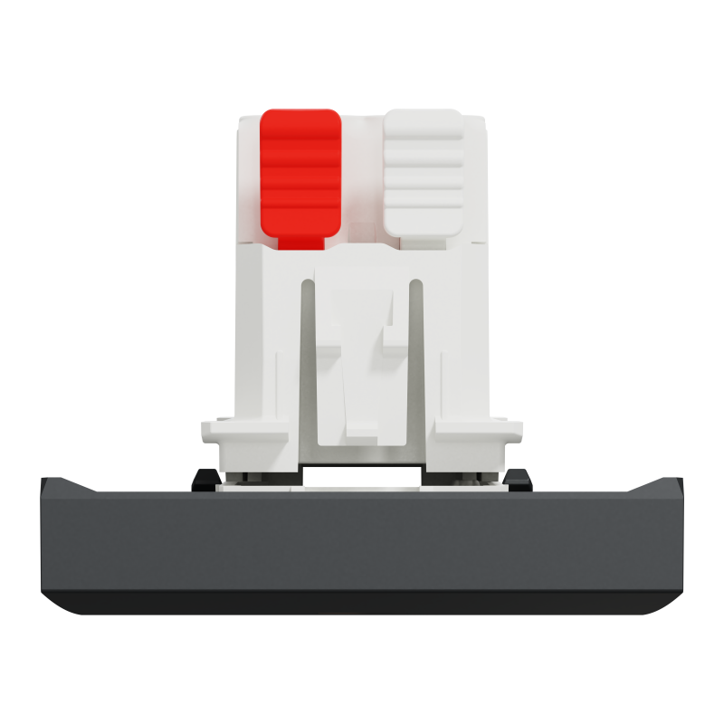 Перемикач 1-клавішний з нейтраллю 10А, 2 модулі антрацит