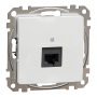Комп'ютерна розетка, RJ45 CAT6 UTP, Біла, Sedna Design