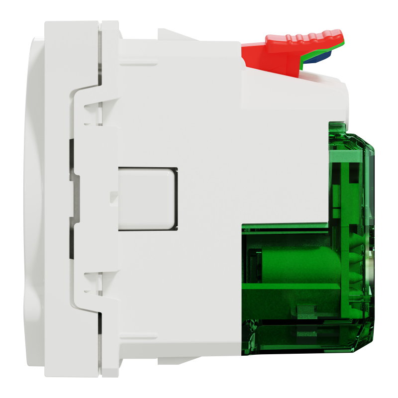 Силова розетка та USB Unica New тип С 10,5 Вт, 2 модулі, біла