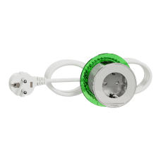 Unica system+, Настільний блок XS, 1 розетка Schuko, 2 метровий кабель, білий