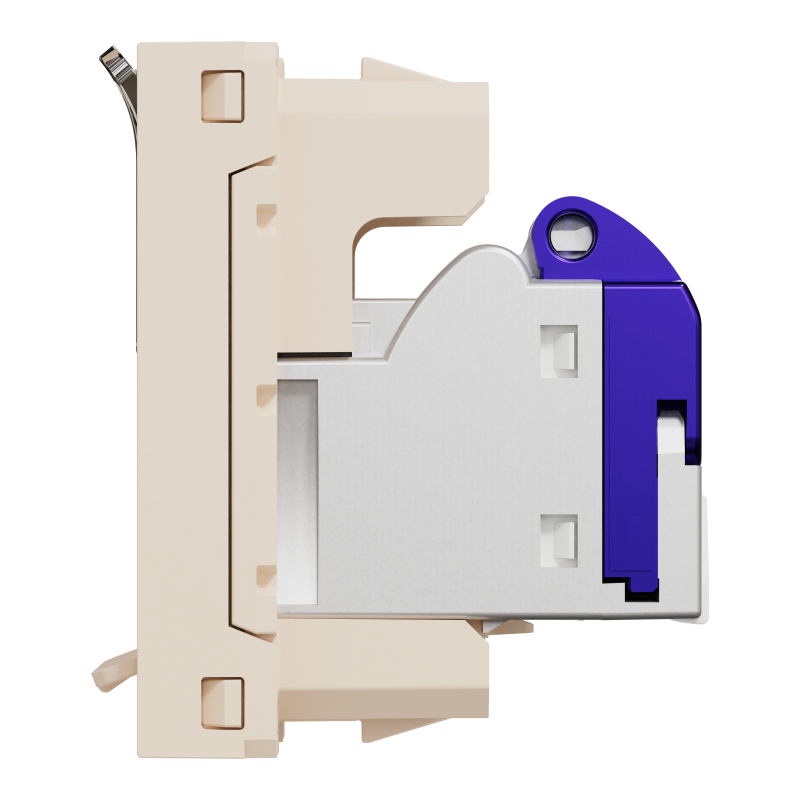 Розетка комп'ютерна RJ45, категорія 6 FTP, 1 модуль, бежева Unica New Studio