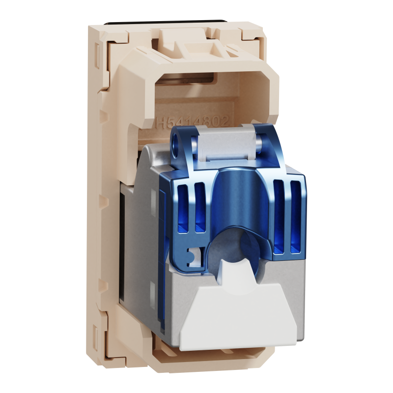 Розетка комп'ютерна RJ45, категорія 6 STP, 1 модуль, бежева Unica New Studio