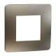 Cover frame, Unica Studio Metal, 1 gang, 1 x 2 modules, bronze or beige