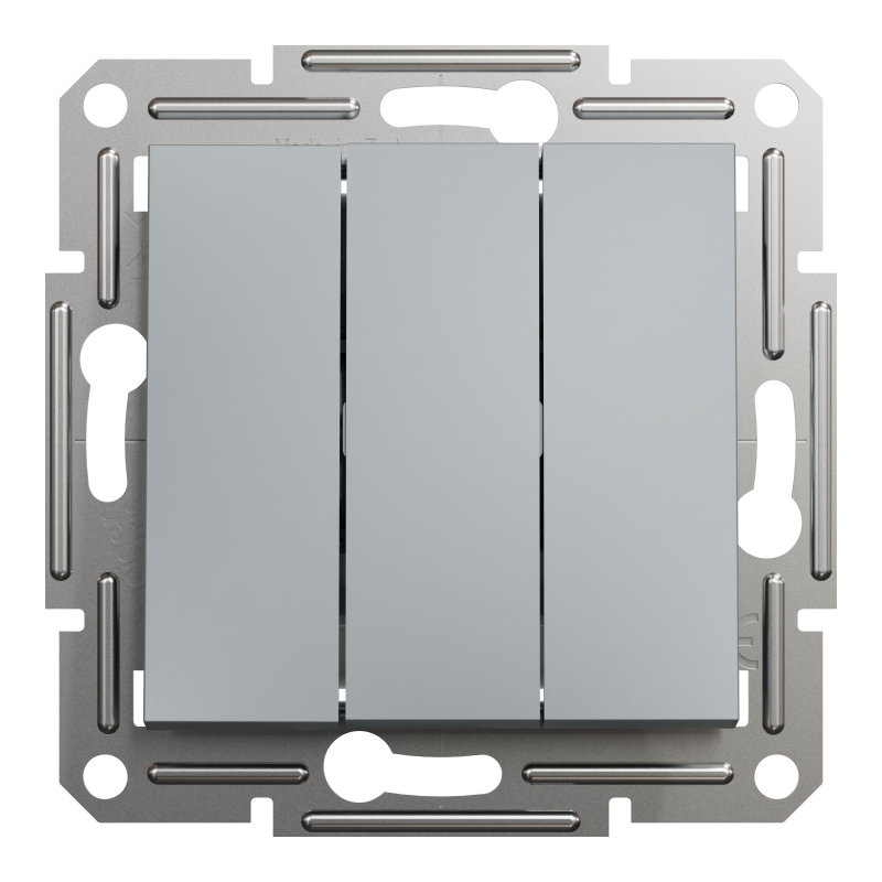 ВИМИКАЧ ТРЬОХКЛАВІШНИЙ СТАЛЬ ASFORA