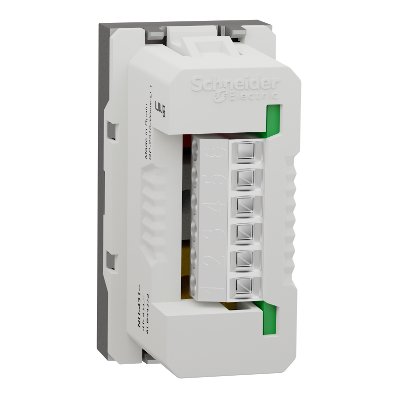 Розетка 3 RCA, 1 модуль алюміній