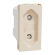 Socket-outlet, New Unica, mechanism, 2P, 10A, European, with shutter, IP3x, glossy, untreated, beige