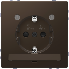 Розетка з заземленням зі штор місц для марк та підсв 16А SysD мокко