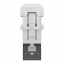 New Unica - 1 x RJ45 socket - 1 m - Cat. 6A - FTP - straight - shutter - white