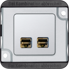 Телекомунікаційна розетка Actassi RJ45 2-місна Cat6A STP Panzer