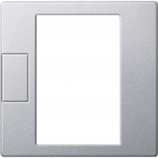 Cover plate, Merten System M, for thermostat with touch display, aluminium
